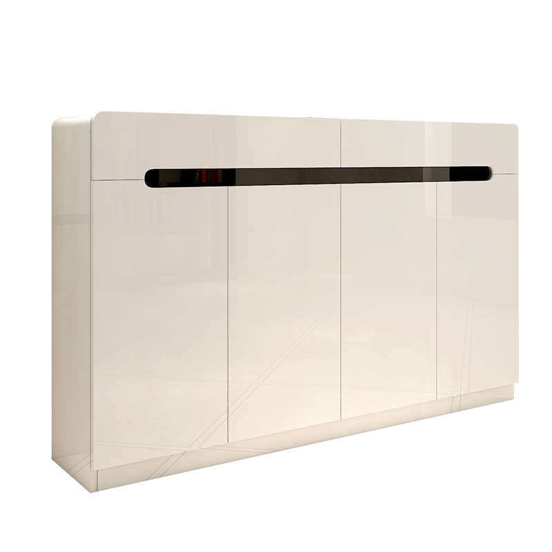 鞋柜欧式烤漆大容量高端白色定制门厅鞋架玄关薄现代田园简约柜