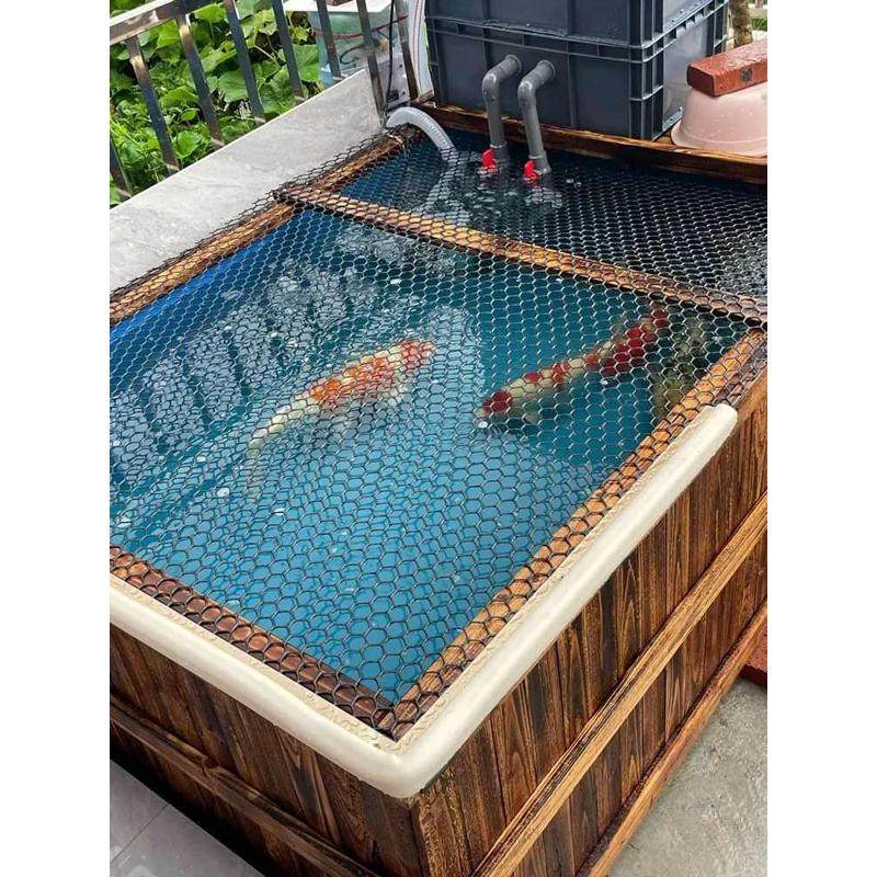 防腐木帆布鱼池防水布实木养鱼水箱阳台户外锦鲤地缸造景水池花箱,宠物/宠物食品及用品,底柜/落地缸,淘宝优惠券,粉丝福利购,淘宝优惠卷