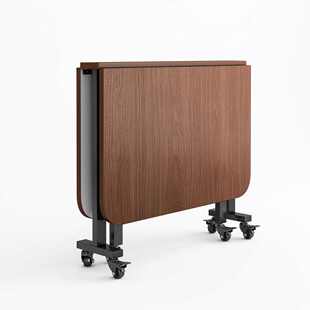 折叠桌餐桌家用简易长方形饭桌折叠带两用小桌子餐桌茶几轮可折叠