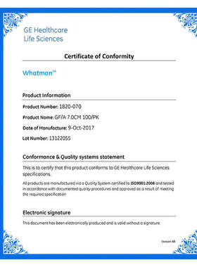 whatman玻璃纤维滤纸GF/A1820-025/047/070/090/110 /150电池隔膜