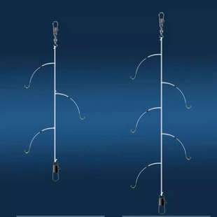 新款防缠绕串钩线组丸世金袖抛竿鲫鱼翘嘴昂刺黄辣丁专用三钩钓组