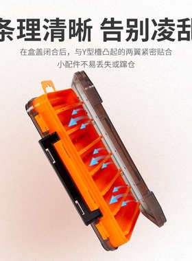 国王路亚装备加厚路亚盒子单双层配件储物收纳垂钓渔具鱼饵塑料盒