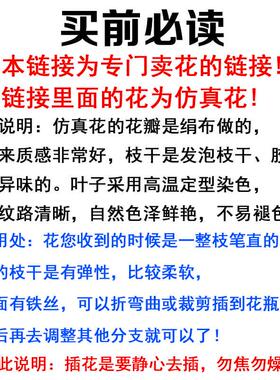 假花绢布花腊梅冬青迎春花干花仿真花摆件客厅插花婚庆家居装饰品