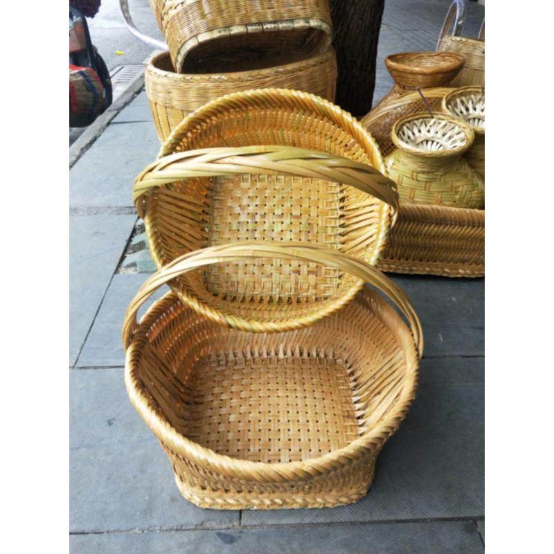 贵州纯手工竹编竹提篮 菜篮子竹筐竹篓水果篮环保菜篮,特色手工艺,竹编/竹雕,淘宝优惠券,粉丝福利购,淘宝优惠卷