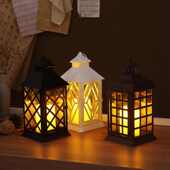 复古铁艺烛台小夜灯摆件婚庆拍摄道具路引马灯餐厅装 饰品花园风灯