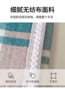 蓝翔2023新款电热毯单人双人双控调温小电褥子防螨除潮家用低辐射