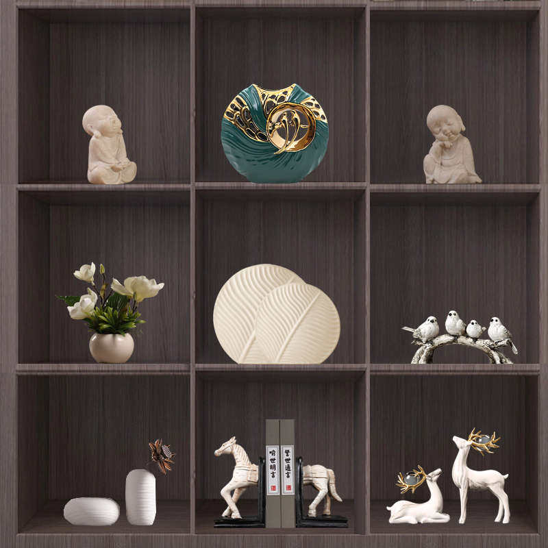 新中式摆件高端禅意客厅电视柜装饰品办公室餐厅博古架书柜摆放,家居饰品,装饰摆件,淘宝优惠券,粉丝福利购,淘宝优惠卷