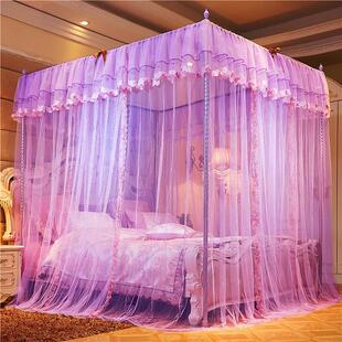 蚊帐家用2025新款卧室免安装纹账1米8一米八的文章可以挂风扇