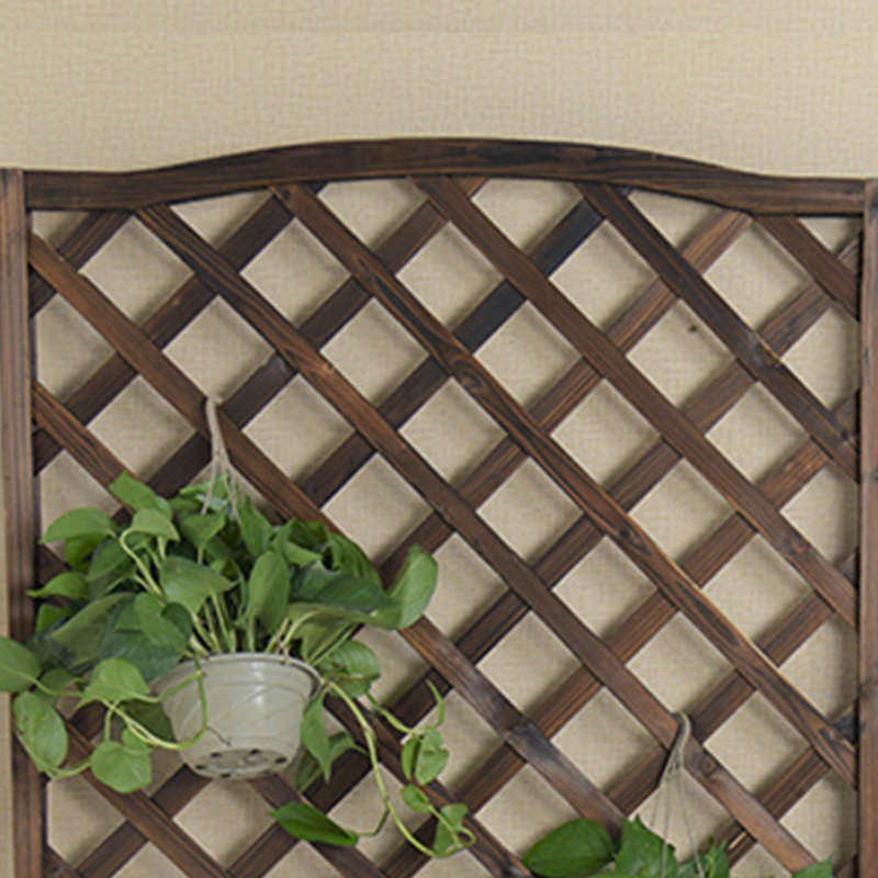 炭化防腐木花架庭院花园户外园艺用品花盆花槽爬藤网格隔断花架
