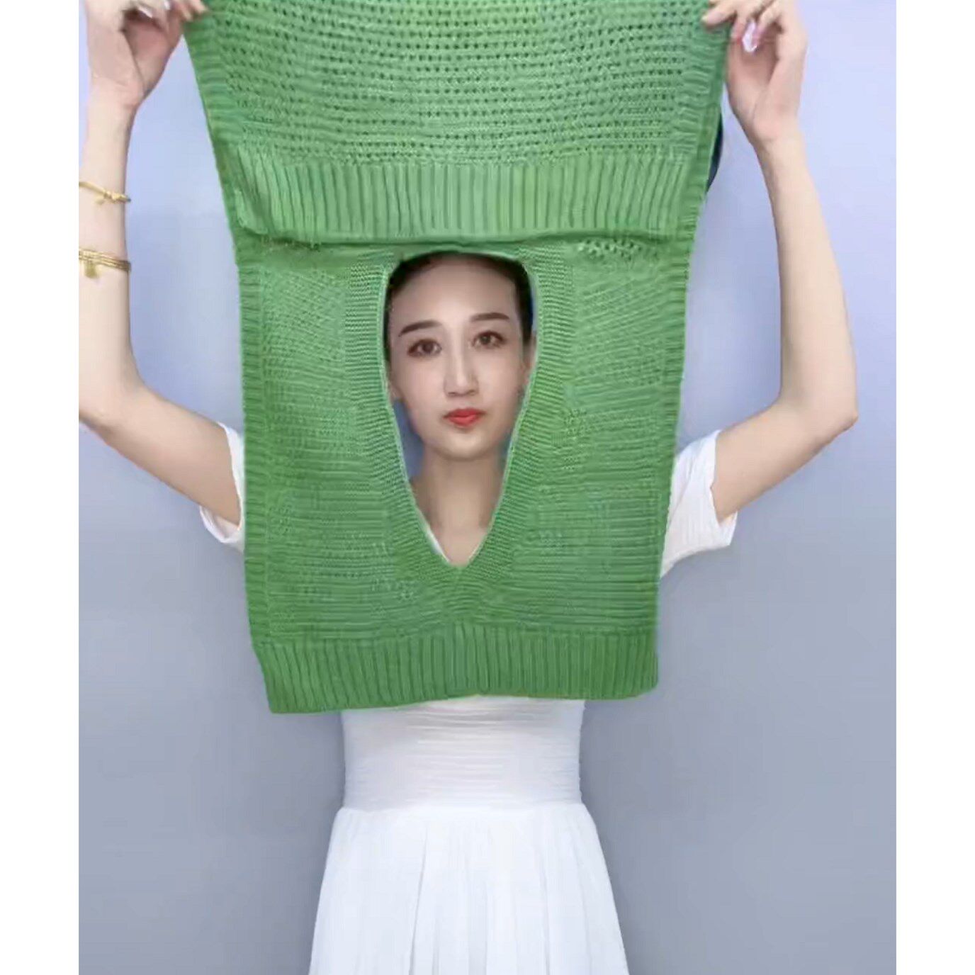 【针织马甲】套头针织披肩夏季新款百搭时尚外搭空调披肩外搭披肩