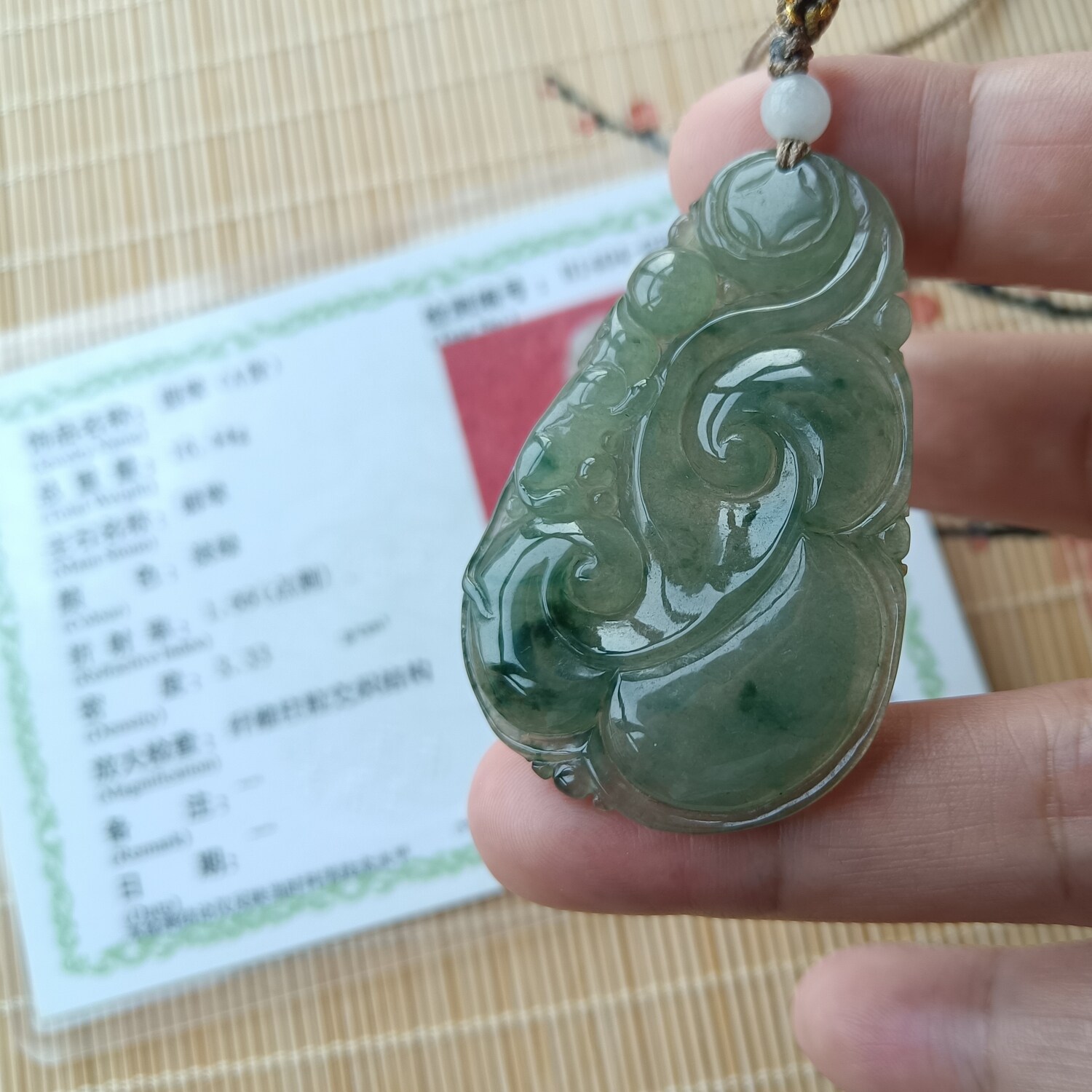 A货翡翠吊坠项坠挂件冰种油青