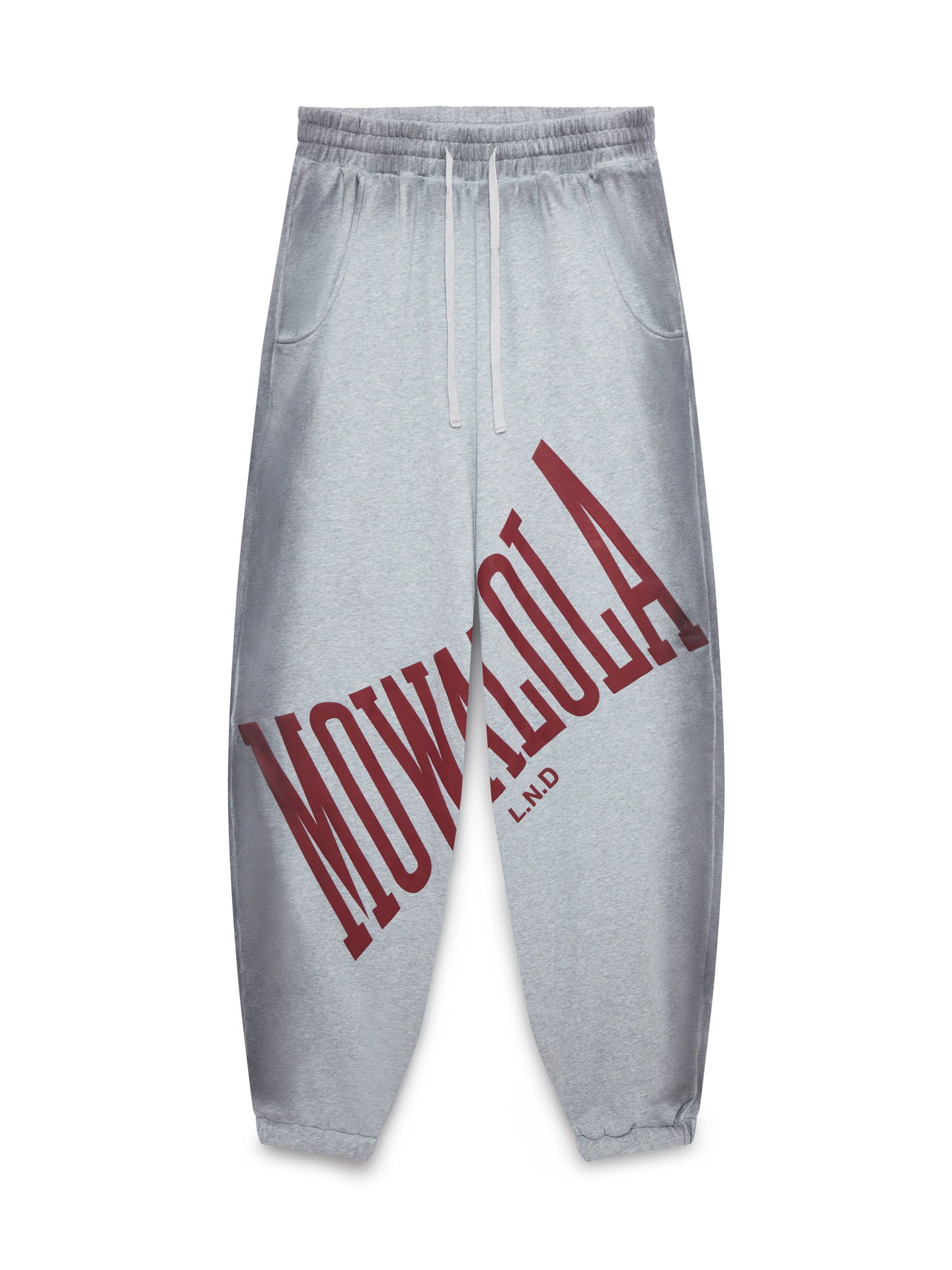 thumbnail for Mowalola Stamp Joggers distressed dyed loose casual sweatpants Baggy sports leggings trendy