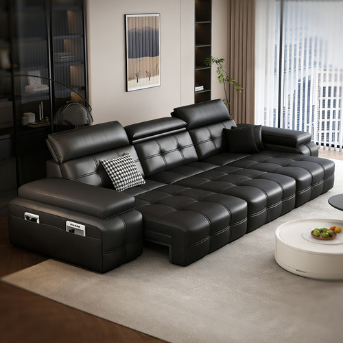 室也电动功能沙发床头层牛皮