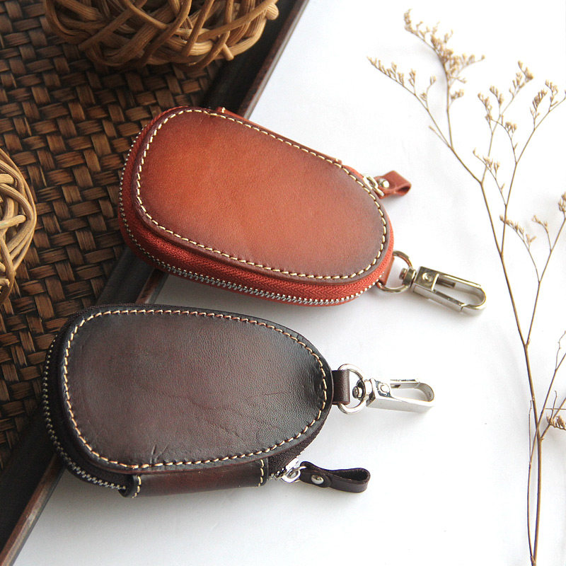 新款頭層牛皮鑰匙包圓形拉鏈零錢包鑰匙扣包小巧硬幣包在類目 箱包皮具/熱銷女包/男包, 鑰匙包中 - 來自Buy2taobao.com提供專業的淘寶代購服務