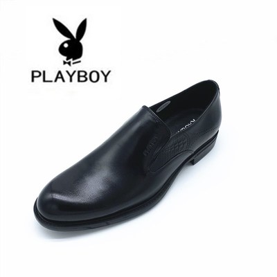 花花公子春季男士商务风正装皮鞋