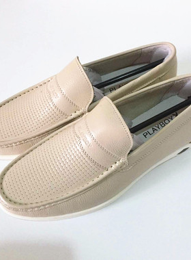 花花公子男鞋夏季新款商务休闲单鞋真皮透气舒适皮鞋 1621-508317