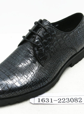 花花公子男鞋商务正装尖头皮鞋真皮英伦婚鞋1631-223082黑 223084