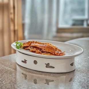 餐厅会所北京烤鸭盘子加热带炉套装蜡烛保温特色腊味餐具酒店商用