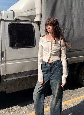 KERNEL COSMOS 蒙塔白兰地 秋日氛围感气质一字肩慵懒绵羊毛上衣