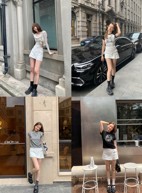 KERNEL COSMOS 日常百搭 运动网球一片式工装口袋半身裙裙裤