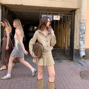 COSMOS 外套 里昂唱片行 连帽短款 百褶裙 休闲洗水做旧工装 KERNEL