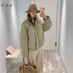 KERNEL COSMOS 暖冬软贝果 毛毛大翻领加厚花苞短款小飞侠羽绒服