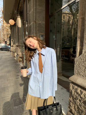 果核宇宙英伦风领带条纹纯色