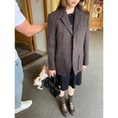 KERNEL 外套 英伦老钱风西服复古人字纹西装 COSMOS 马蒂斯艺术生