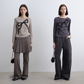 折纸蝴蝶结拼色少女感天丝棉修身 KERNEL COSMOS 显瘦T恤