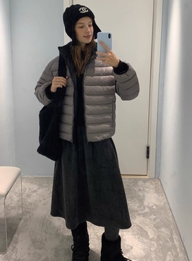 KERNEL COSMOS 圣诞夹心泡芙 双面穿撞色连帽轻暖短款排骨羽绒服