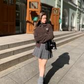 波士顿日落 KERNEL COSMOS 复古刺绣徽章夹棉反绒皮夹克外套