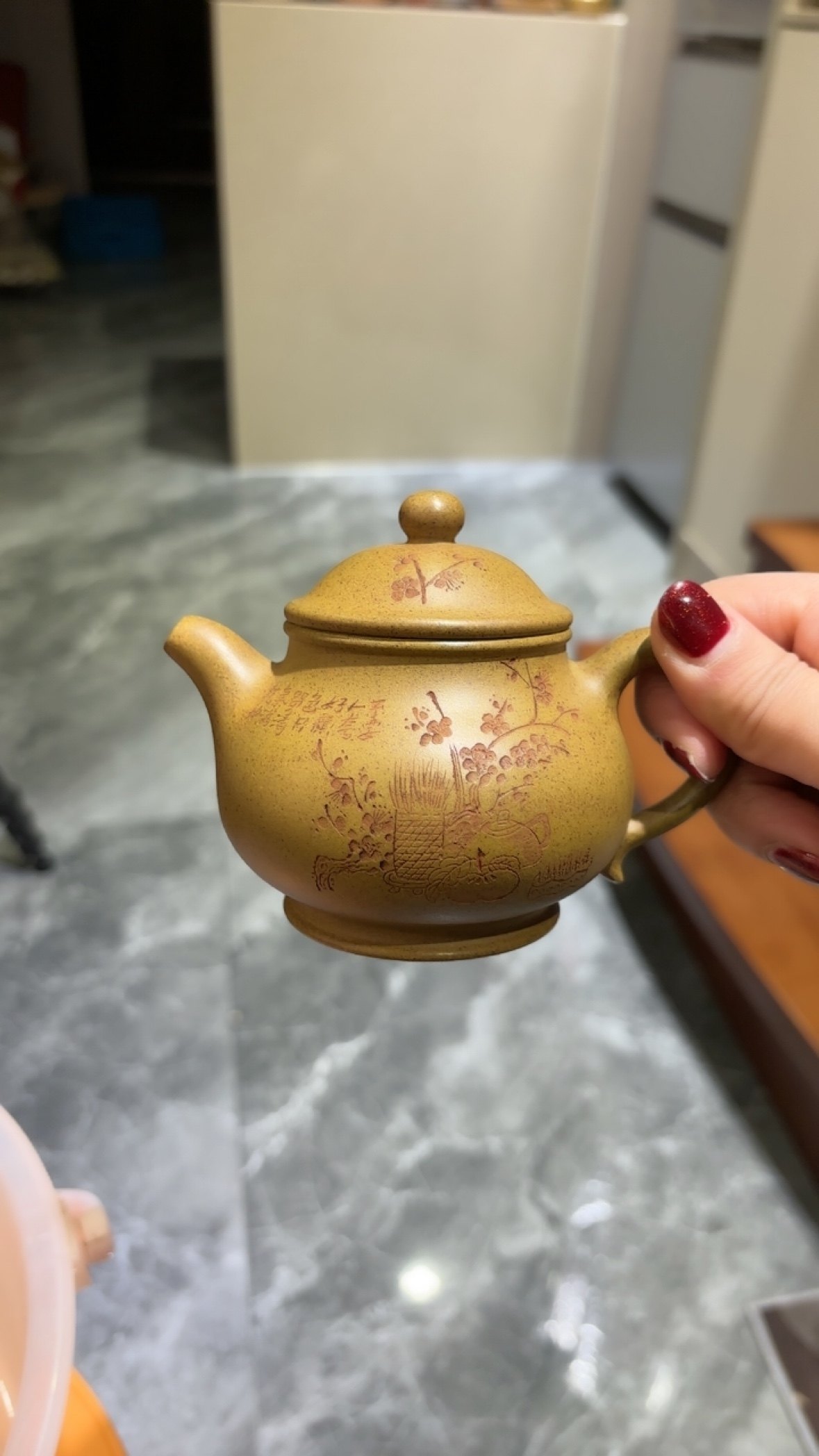 紫砂福利段泥柴烧潘壶230c c