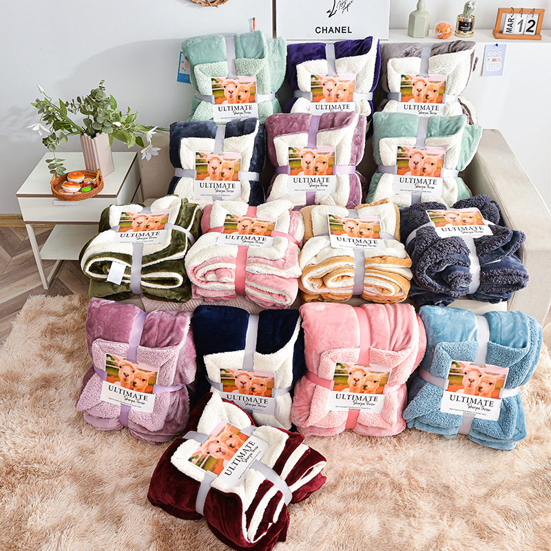 毛毯冬季加厚珊瑚绒毯羊羔绒盖毯办公室午睡午休被单人盖腿小毯子,床上用品,休闲毯/毛毯/绒毯,淘宝优惠券,粉丝福利购,淘宝优惠卷