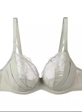 Comfit单层蕾丝薄款内衣女大胸显小大码性感调整型文胸CB00133