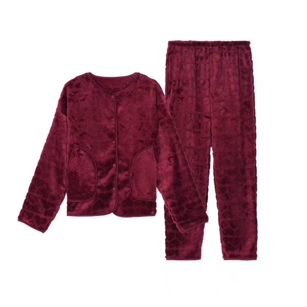 安莉芳秋冬摇粒绒家居服女官方正品睡衣时尚可外穿EL00649