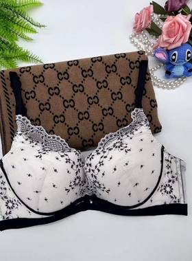 芬狄诗F23861配套3/4杯中厚无钢圈蕾丝内衣聚拢文胸 FB0387