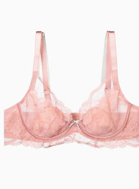 安莉芳薄款单层围大胸文胸【列维斯蕾丝 兔耳朵】女士内衣EB00370