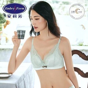 安莉芳正品女士内衣无钢圈薄款聚拢全罩杯上托防下垂文胸EB00417