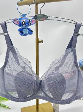 Comfit超薄款文胸单层蕾丝内衣大胸显小胸兔耳朵大码胸罩CB00131