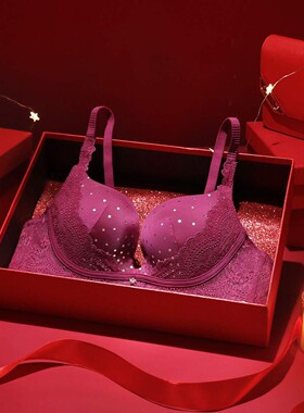 芬狄诗星星光面内衣舒适无钢圈蕾丝上托聚拢文胸FB0215