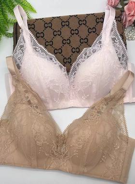 列维斯蕾丝安莉芳轻柔杯薄款无钢圈收副乳内衣EBW0472/EBU0472