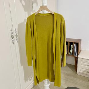 针织外套 长袖 特价 针织开衫 女上衣百搭 女装 宽松版 中长款 线衫