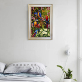 轻奢风手工编织桑蚕丝羊毛波斯挂毯客餐厅玄关大不里士动物图A034