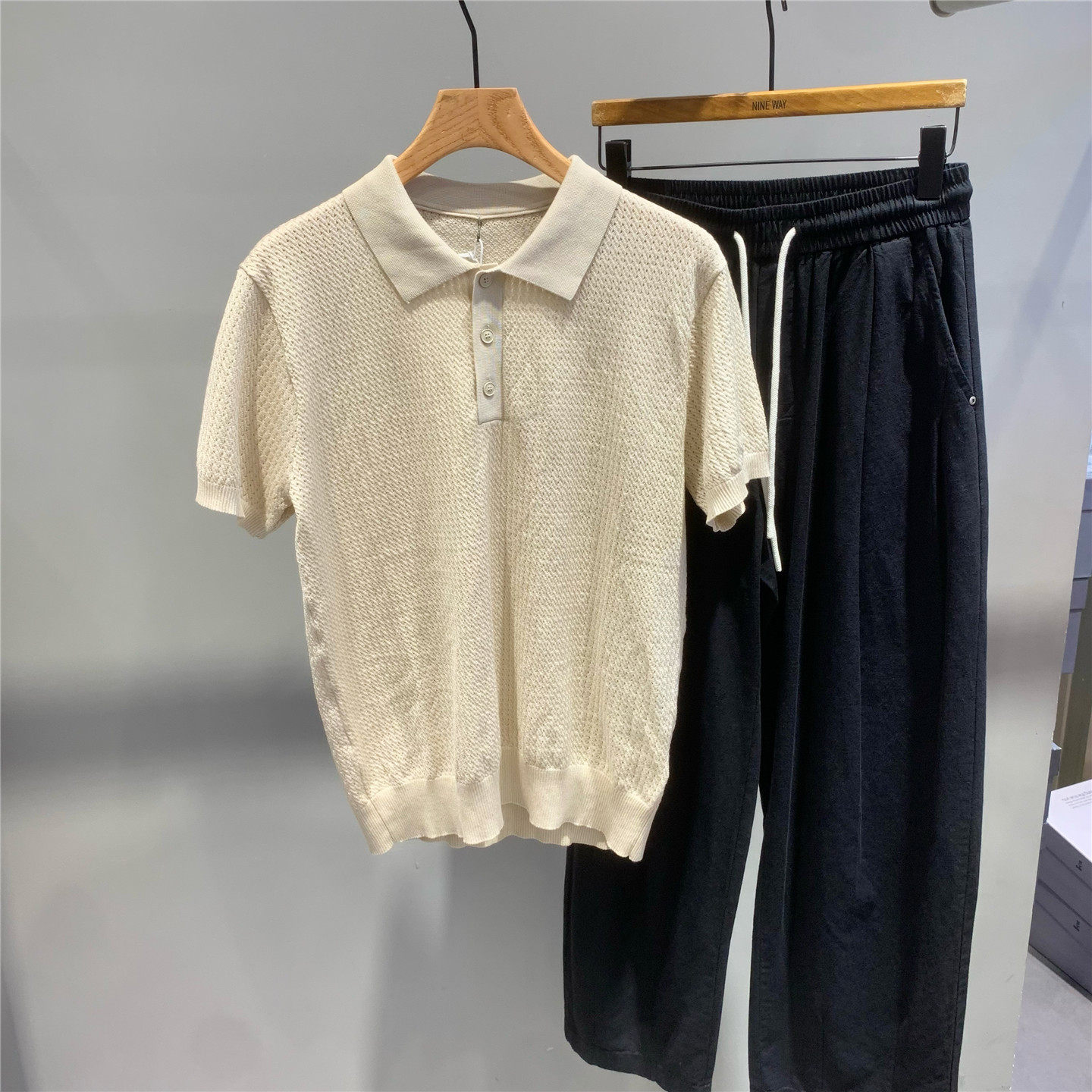 老钱风针织polo衫短袖图片
