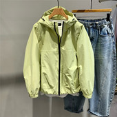 痞帅工装 户外休闲亮色连帽冲锋衣外套男士 百搭休闲外套潮 新款 春季