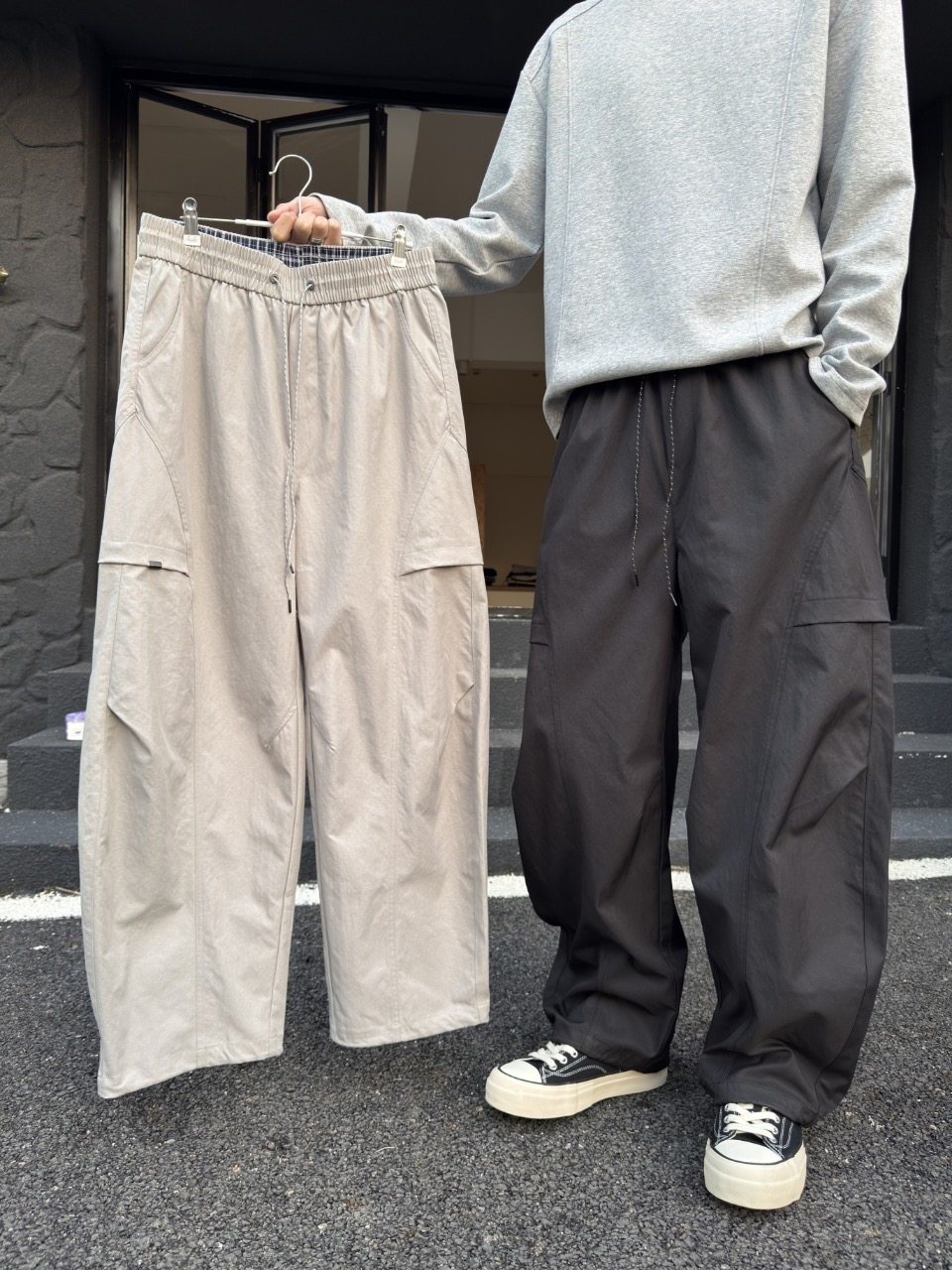 2026春季新款美式复古格子拼色直筒工装裤男宽松痞帅高街青年休闲,男装,休闲裤,淘宝优惠券,粉丝福利购,淘宝优惠卷