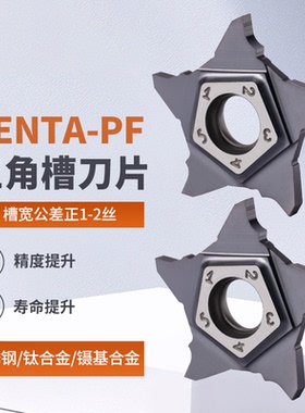 数控切槽刀片PENTA24N霸王刀片五角星切槽切断精磨PF槽刀片