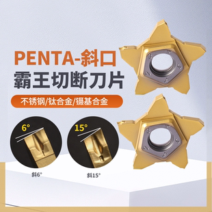 PENTA24R型系列五角星霸王刀片斜口PENTA24NL切断刀片斜角15度6度