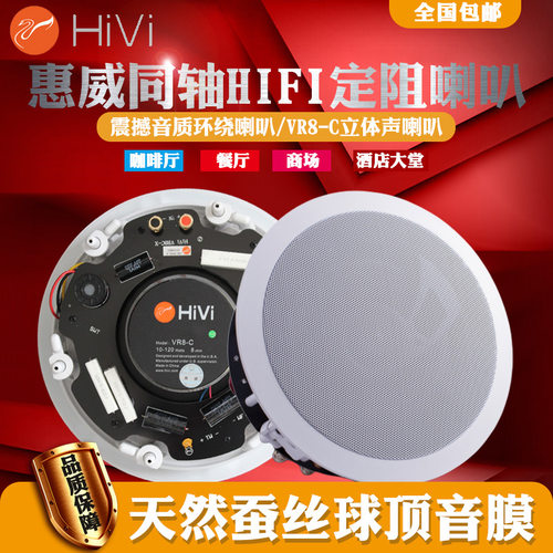 惠威二分频立体声大功率吸顶喇叭