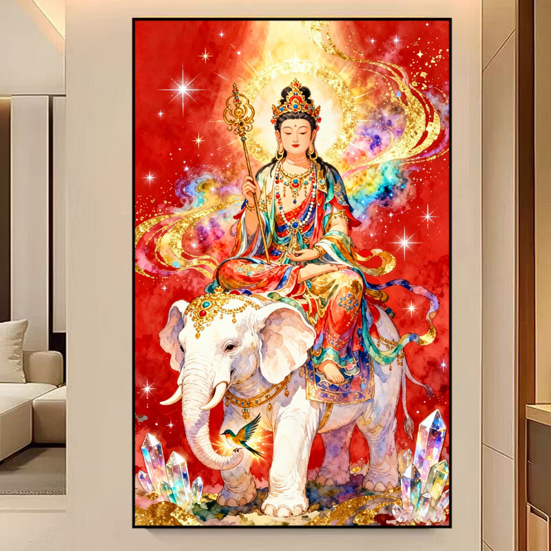 大行普贤菩萨十字绣钻石画套件图片